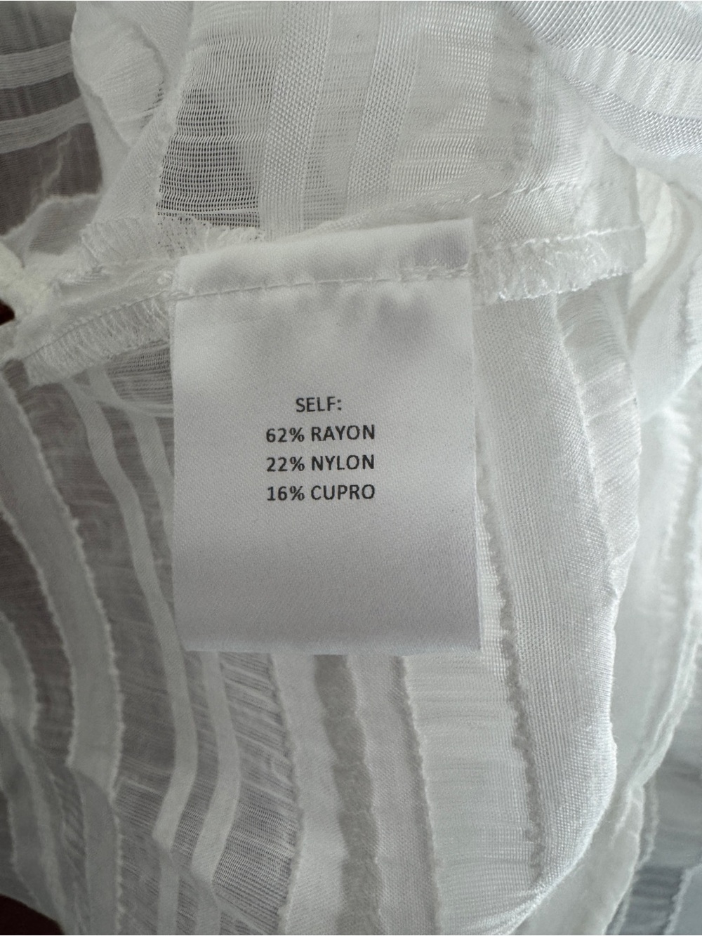 ELAINE KIM sheer cream, long sleeve, zip front top size medium - Picture 5 of 5